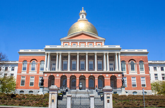 Massachusetts State House on Beacon Hill in Boston