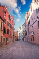 Beautiful view of the streets of Venice, Italy