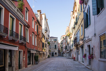 Naklejka na ściany i meble Beautiful view of the streets of Venice, Italy