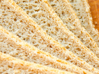 Background of a sliced loaf of bread