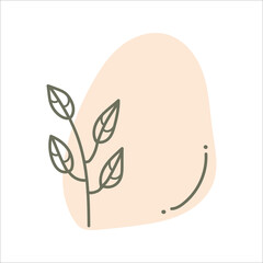 Blob with a leaf Boho