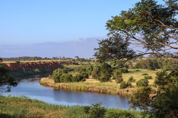 Fototapeta na wymiar landscape with the werribee river
