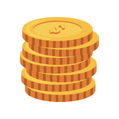 golden coin stack