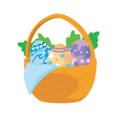 easter eggs basket
