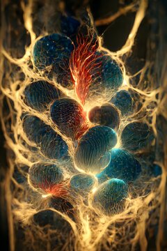 Biological Diffusion Pattern As Energy Is Stored And Released By A Cell Volumetric Lighting High Resolution Hdr Sharpen Photorealism 