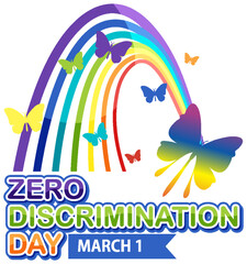 Fototapeta na wymiar Zero discrimination day banner design