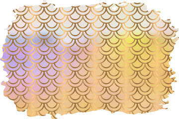 Brush background with bright gradient mermaid scales pattern