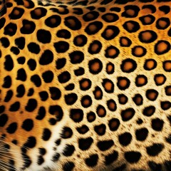Fototapeta na wymiar Close-Up Leopard Skin Textured Background (generative AI)