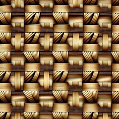 Obraz premium Weaved Bamboo Textured Background (generative AI)