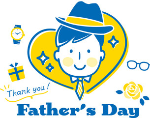 父の日のロゴデザインイラスト素材