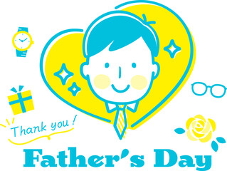 父の日のロゴデザインイラスト素材