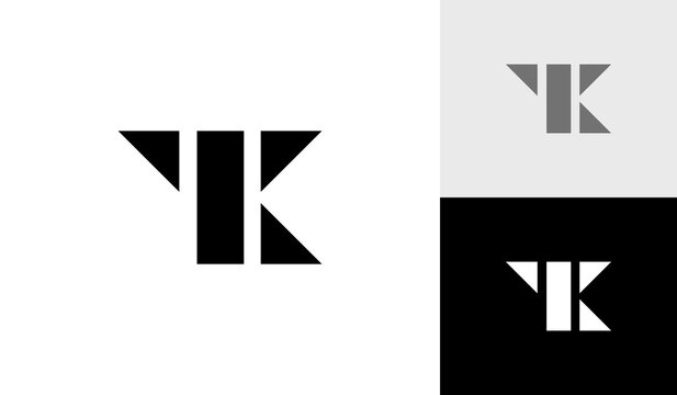 Letter TK initial monogram logo design vector