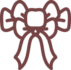 line art ribbon bow. Ribbon bow line art cartoon. Ribbon outline