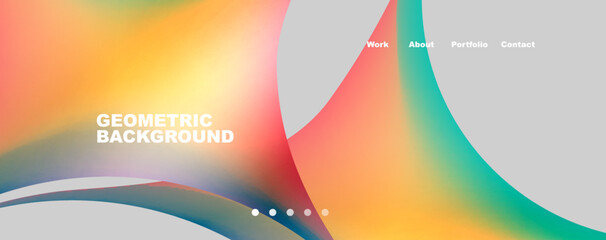 Round shapes and circles geometric abstract background. Vector Illustration For Wallpaper, Banner, Background, Card, Book Illustration, landing page