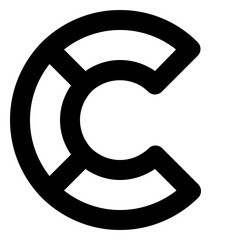 Circle Chart line icon