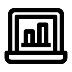 online analytics line icon
