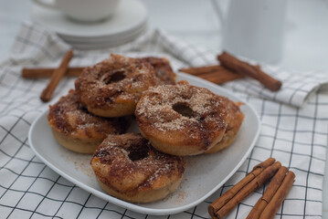 Homemade Fall Apple Cider Donuts 