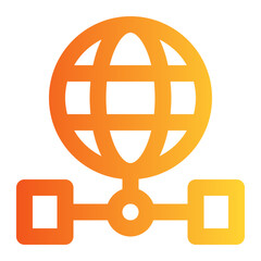 Obraz premium Social Network gradient icon