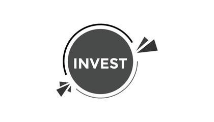 Invest button web banner templates. Vector Illustration