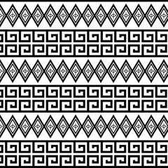 ethnic seamless tribal aztec traditional pattern black and white suitable for clothing