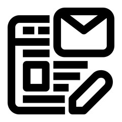 Message Write line icon