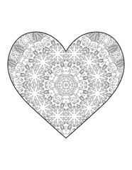 Love background. Love heart. Page for coloring book, greeting card. Pattern for Valentine day. heart. heart vector. love symbol vector. floral heart acanthus leaf pattern.  Card with a heart.