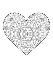 Love background. Love heart. Page for coloring book, greeting card. Pattern for Valentine day. heart. heart vector. love symbol vector. floral heart acanthus leaf pattern.  Card with a heart.