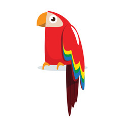 parrot cartoon character vector illustration © santima.studio