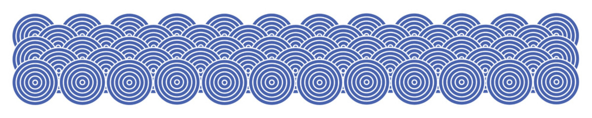 Abstract Blue Chinese Wavy Pattern Background