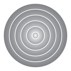 Silver Round Line Banners or Labels