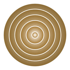 Golden Round Line Banners or Labels