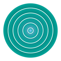 Green Round Line Banners or Labels