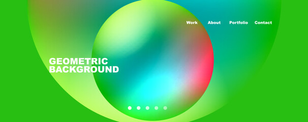 Round shapes and circles geometric abstract background. Vector Illustration For Wallpaper, Banner, Background, Card, Book Illustration, landing page