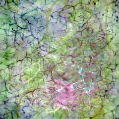 Abstract green tones blurred painted background Soft natural color palette Artistic doodle fashion trend