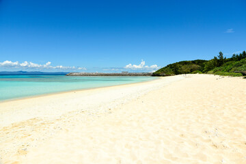 日本最南端波照間島にあるニシ浜の美しい風景