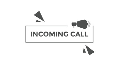 Incoming call button web banner templates. Vector Illustration
