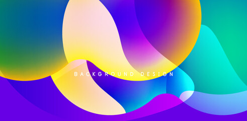 Spheres and circles abstract background, trendy colorful design. Vector Illustration For Wallpaper, Banner, Background, Card, Book Illustration, landing page