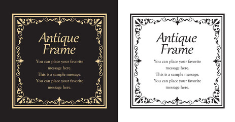 オシャレなフレーム。デザインテンプレート。ゴージャスな額のセット。