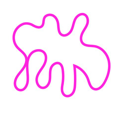 Pink Abstract Shape Squiggly Line