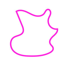 Pink Abstract Shape Squiggly Line