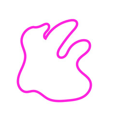 Pink Abstract Shape Squiggly Line