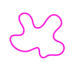 Pink Abstract Shape Squiggly Line