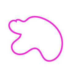 Pink Abstract Shape Squiggly Line