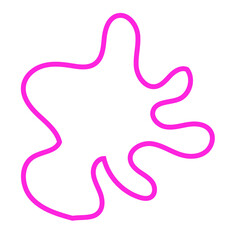 Obraz premium Pink Abstract Shape Squiggly Line