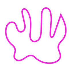Pink Abstract Shape Squiggly Line