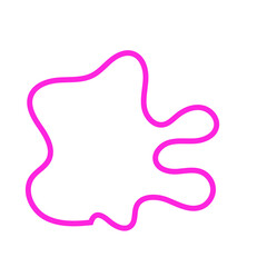 Pink Abstract Shape Squiggly Line