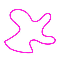 Pink Abstract Shape Squiggly Line