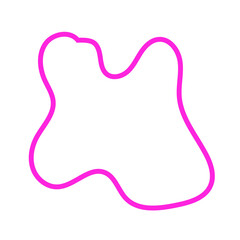 Pink Abstract Shape Squiggly Line
