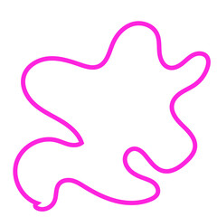 Pink Abstract Shape Squiggly Line