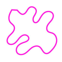 Pink Abstract Shape Squiggly Line
